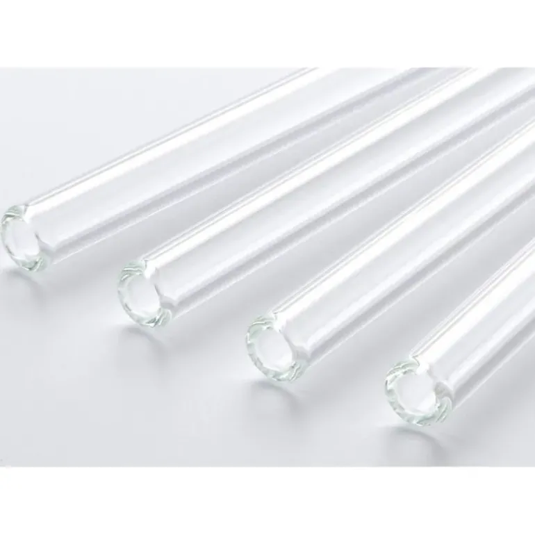 Paille Réutilisable en Verre 23cm courbée x4 HALM