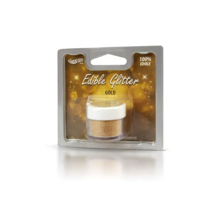Paillettes Alimentaires 5g Dorées Rainbow Dust