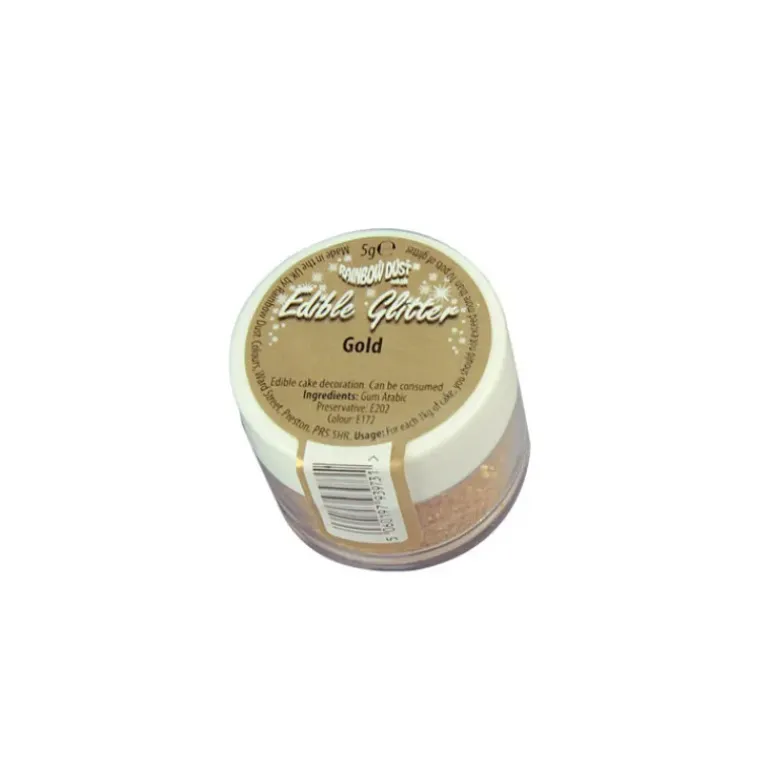 Paillettes Alimentaires 5g Dorées Rainbow Dust