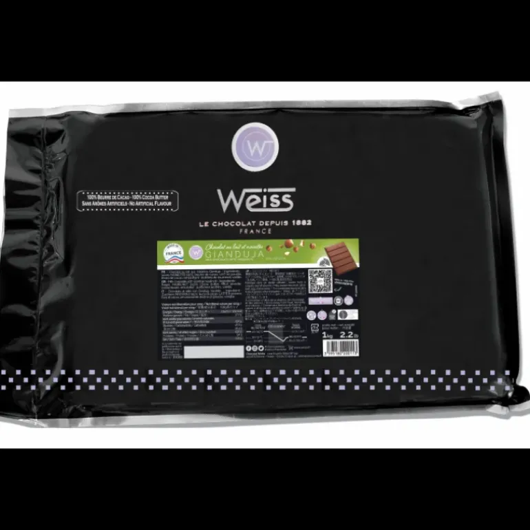 Pain de Chocolat au Lait Gianduja 35% 1 Kg Weiss