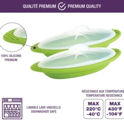 Papillote en Silicone Minute Individuelle - Lot de 2 Vertes Mastrad