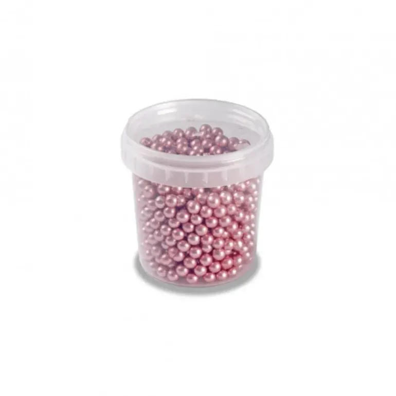 Perles en Sucre Rose Métallisé Ø 4 mm 120 g Pavoni