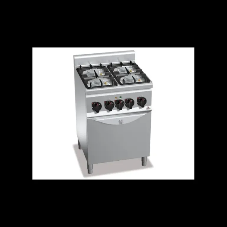 Piano de Cuisson 4 Brûleurs Eco Power Four Electrique 600 x 600 x 900 mm Berto's