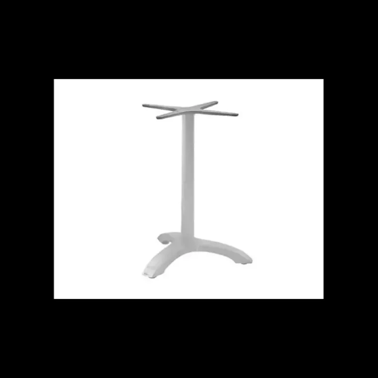Pied de Table Base 3 Branches en Métal Gris Aluminium Athena Lyrose
