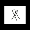 Pied de Table Double en Acier Noir Lorraine Rodet