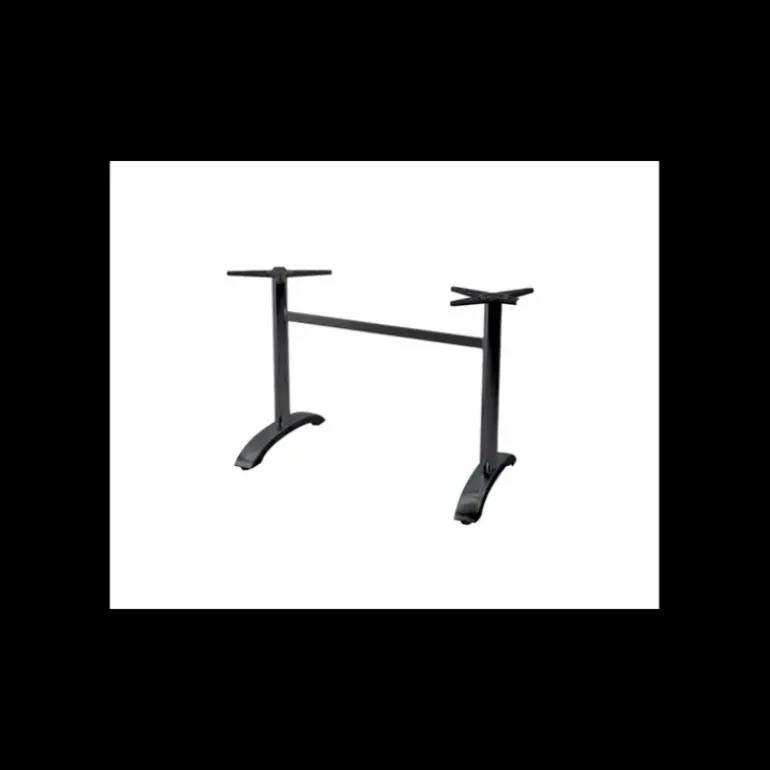Pied de Table Double en Métal Noir Athena Lyrose