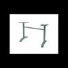 Pied de Table Double en Métal Gris Aluminium Athena Lyrose