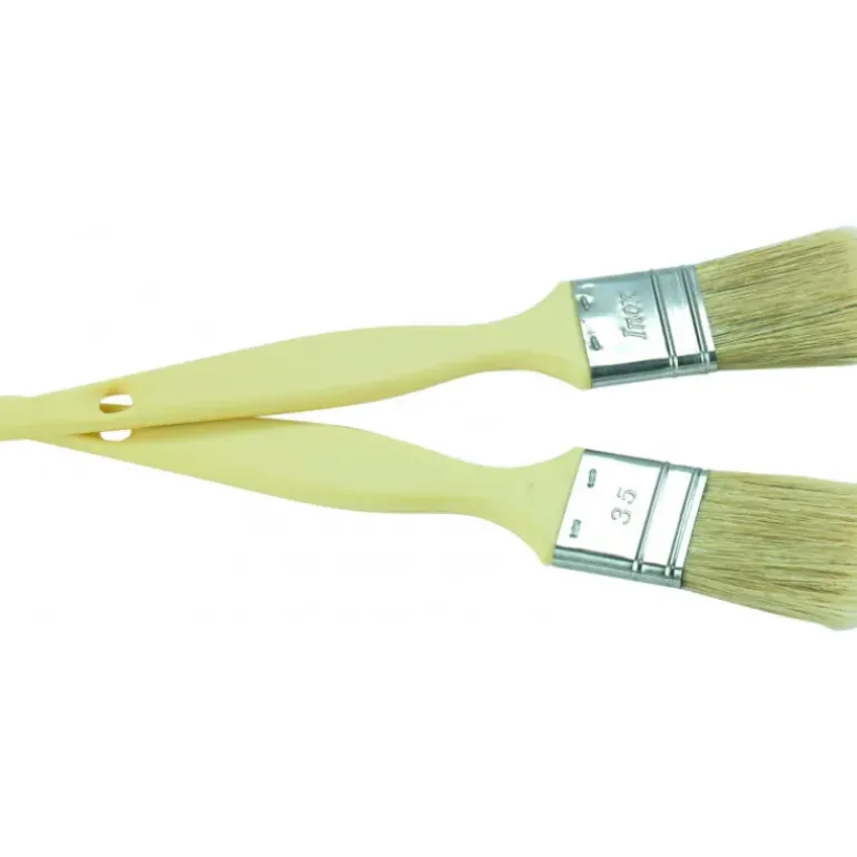 Pinceau Plat Poils Longs 4 cm Manche Plastique