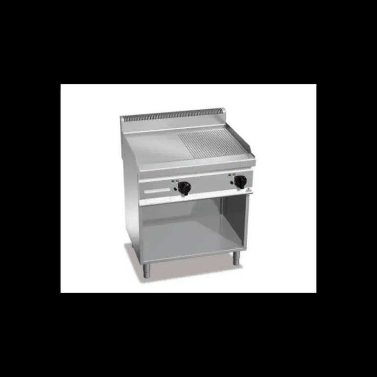 Plancha Gaz Lisse et Rainurée sur Meuble 700 x 800 x 900 mm Berto's