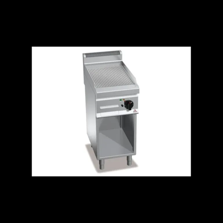 Plancha Gaz Rainurée sur Meuble 700 x 400 x 900 mm Berto's