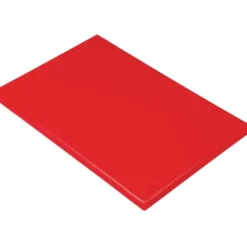 Planche à Découper 50x30 cm H 2cm Polyéthylène Rouge