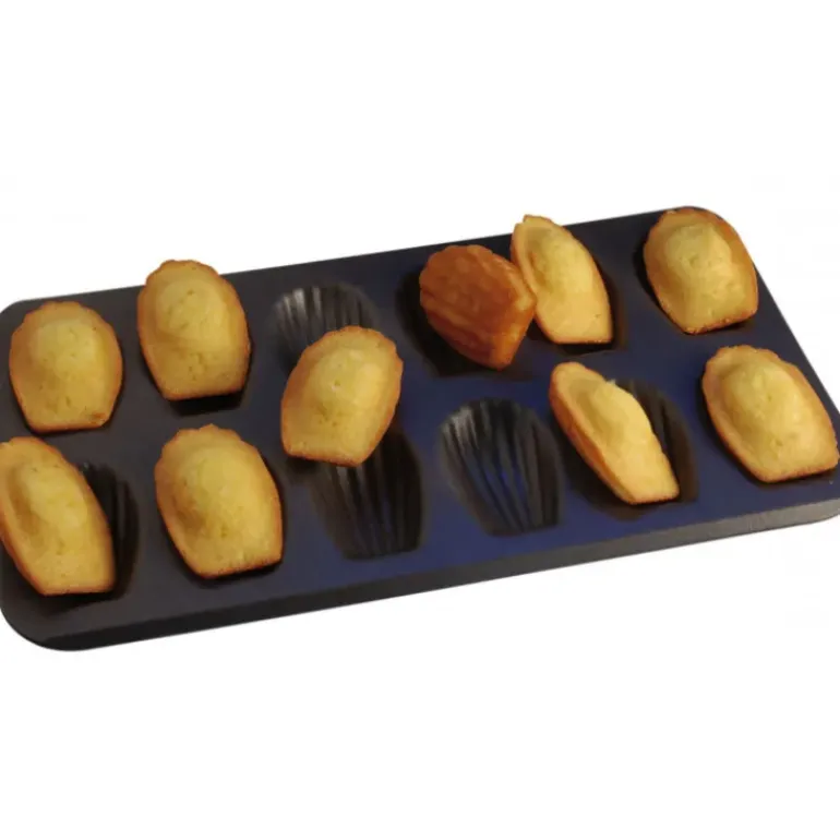 Plaque 12 Madeleines de 8 cm anti-adhésif