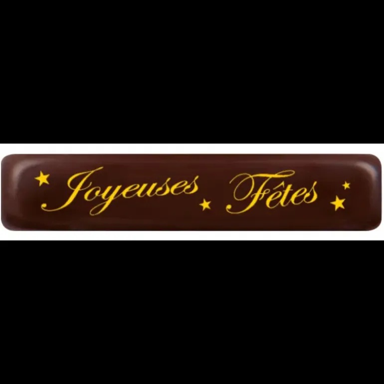 Plaque Chocolat Joyeuses Fêtes 7 x 1,5 cm (x132) Florensuc
