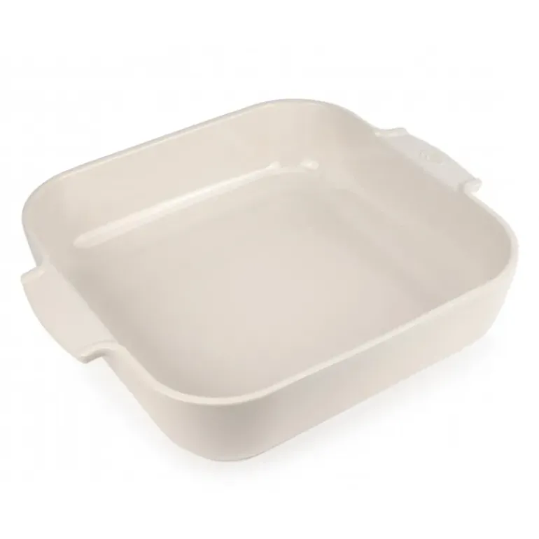 Plat à Four Carré en Céramique Appolia 36 cm Ecru Peugeot
