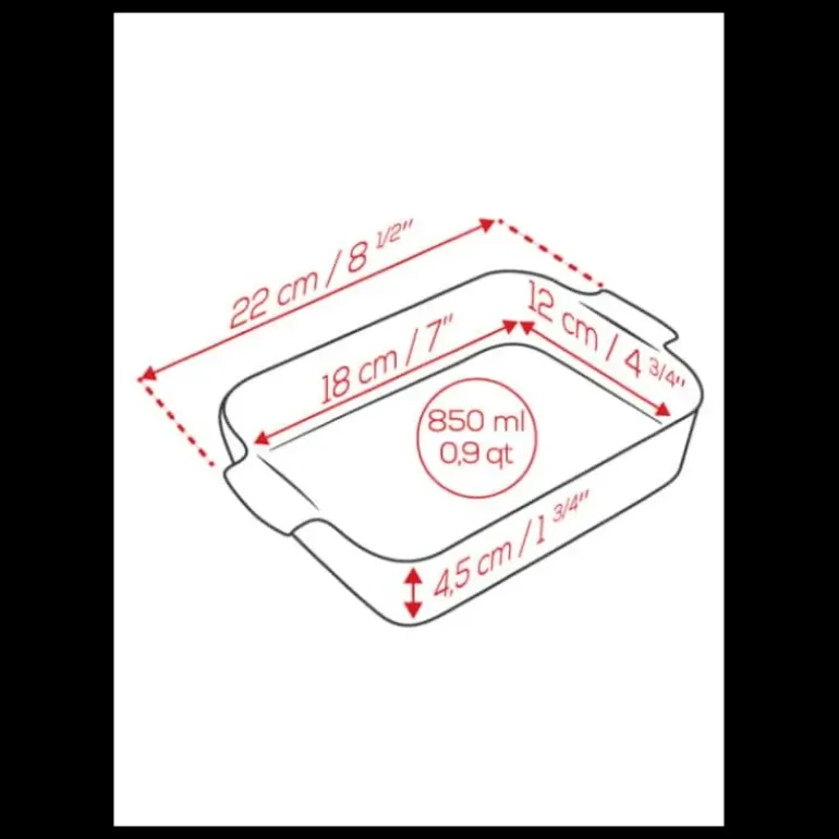 Plat à Four Rectangulaire en Céramique Appolia 22 cm Vert Forêt Peugeot