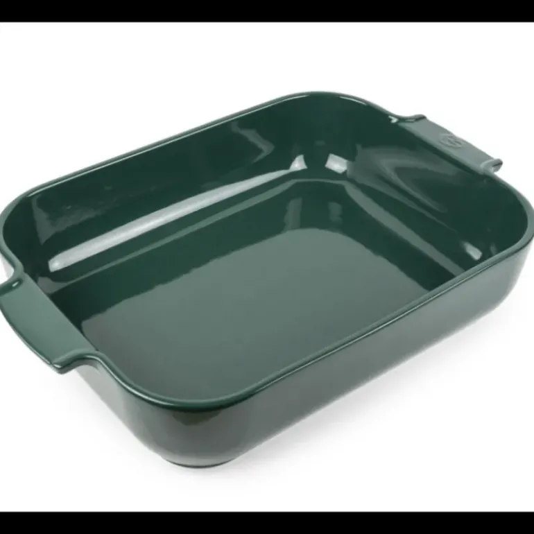Plat à Four Rectangulaire en Céramique Appolia 40 cm Vert Forêt Peugeot