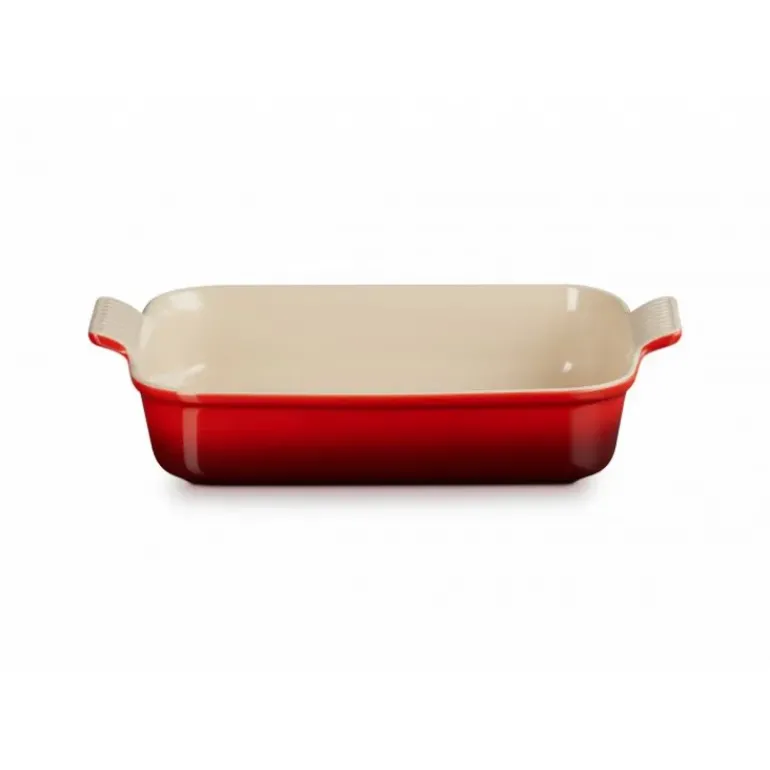 Plat Rectangulaire Héritage en Céramique 32 cm Cerise Le Creuset Tradition