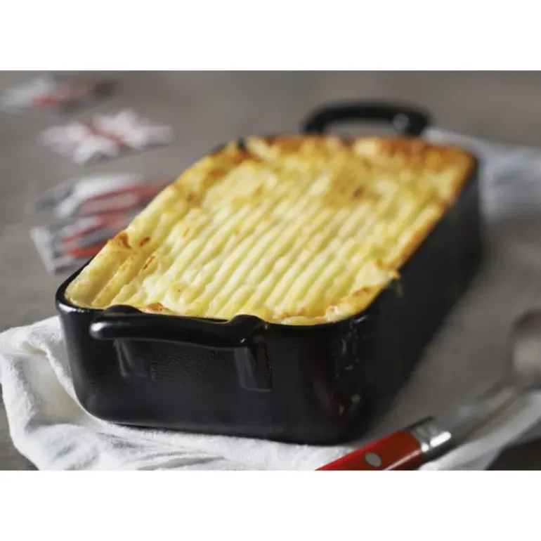 Plat Rectangulaire Noir 19x13 cm Belle Cuisine Revol