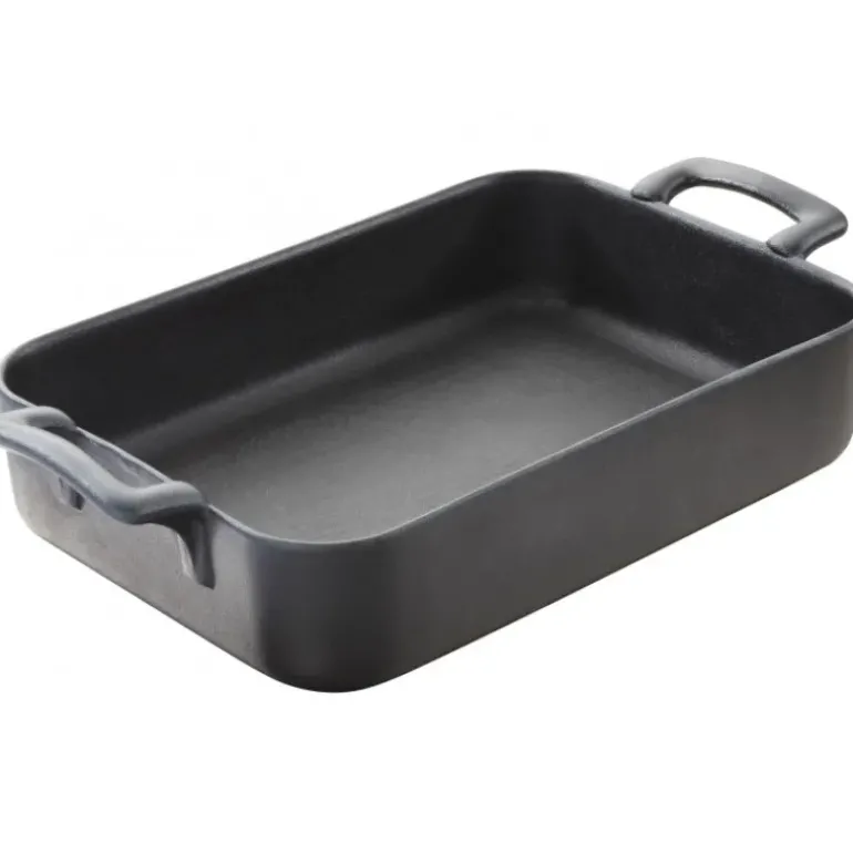 Plat Rectangulaire Noir 30x22 cm Belle Cuisine Revol