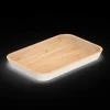 Plateau de Service en Bambou Crème 22 x 15 cm Pebbly