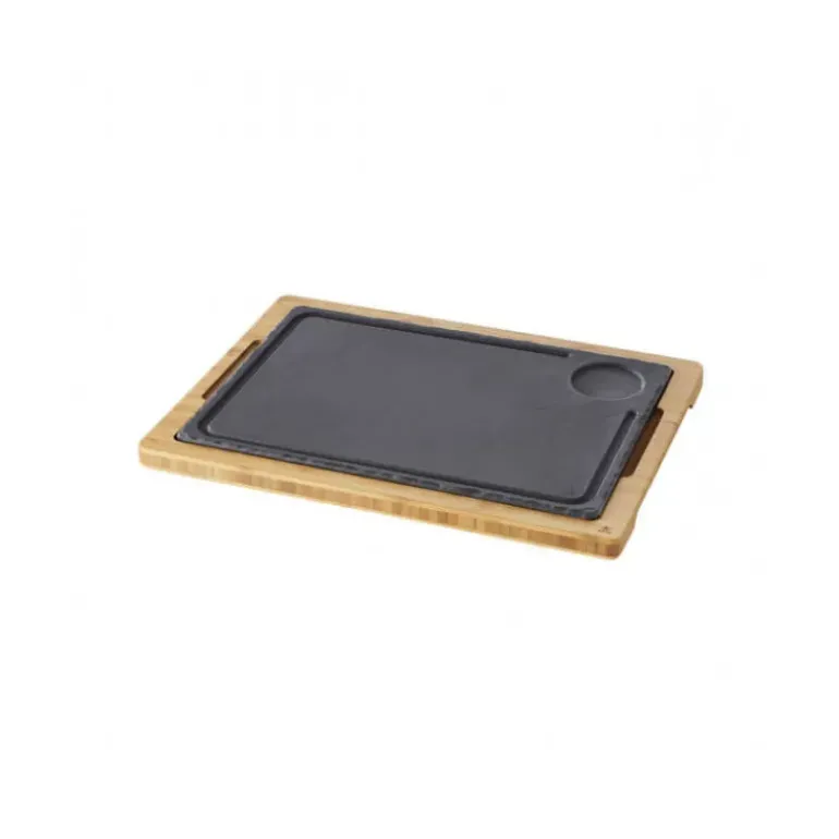 Plateau pour Assiette Steak Bambou 37,5 x 28 cm Basalt Revol