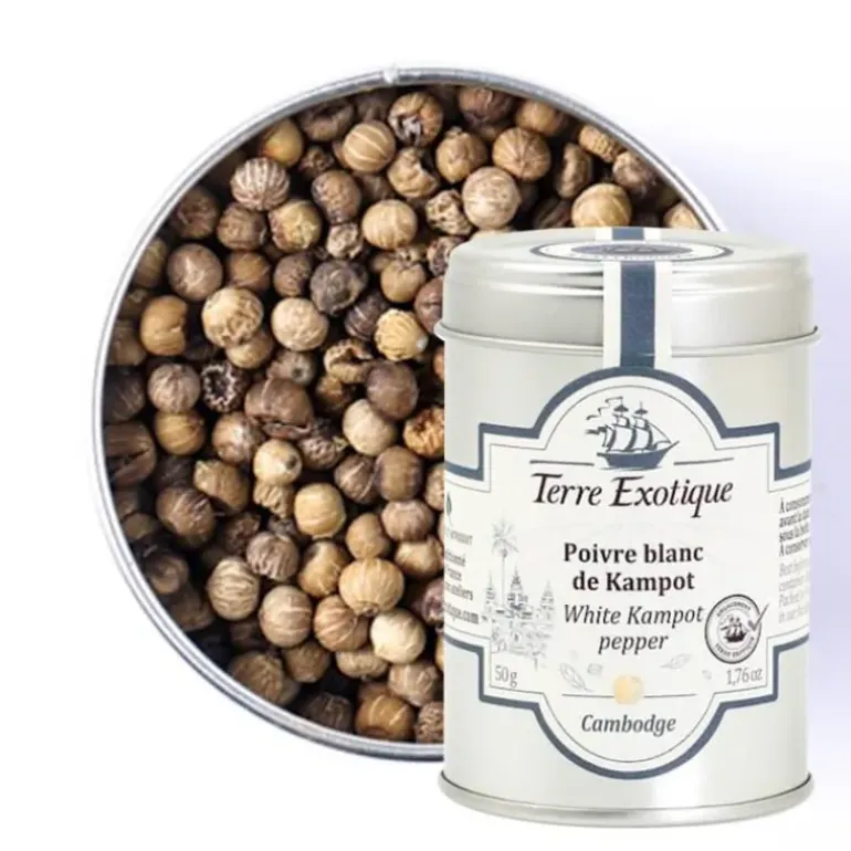 Poivre Blanc de Kampot 50 g Terre Exotique