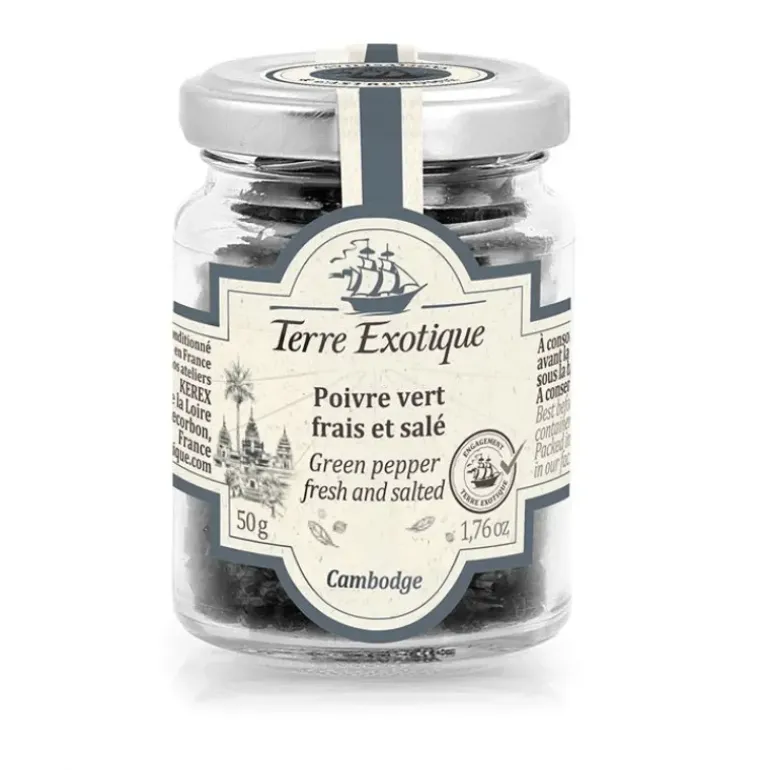 Poivre Vert Frais et Salé 50 g Terre Exotique