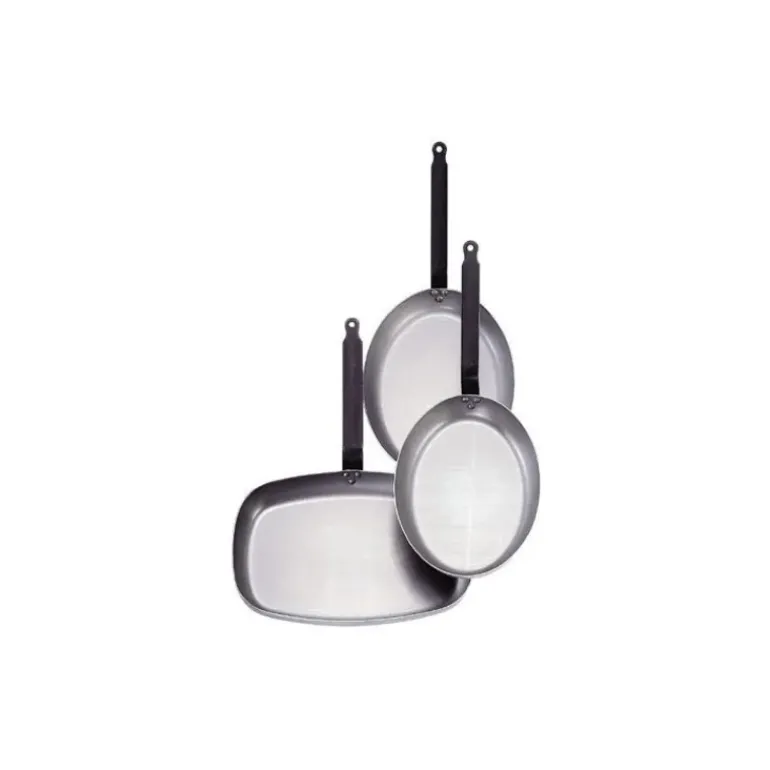 Poêle à Poisson Carbone Plus 36 cm, Ovale, De Buyer, Tôle Acier