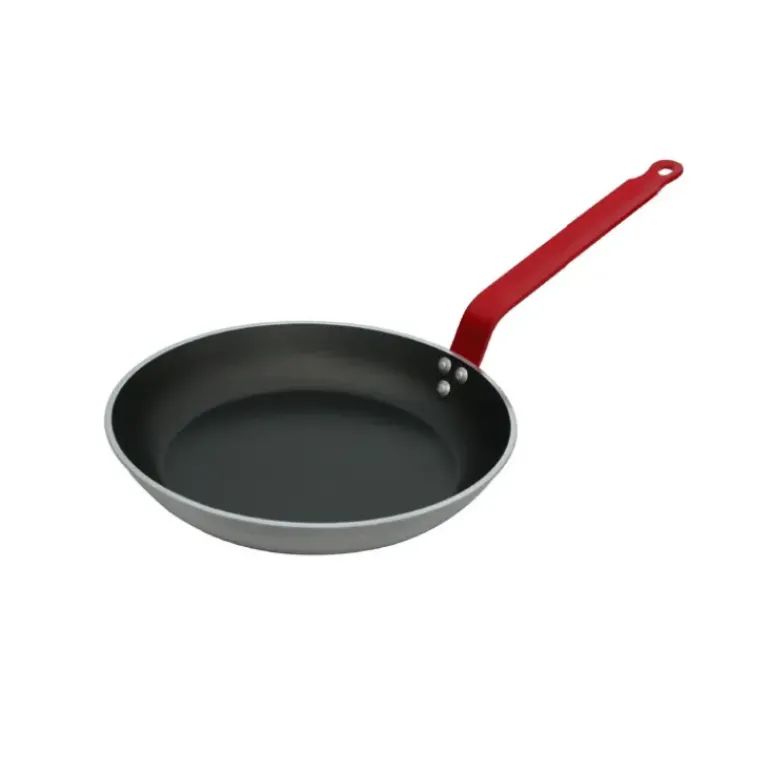 Poêle Antiadhésive ø24 cm HACCP Rouge Choc Resto Induction De Buyer