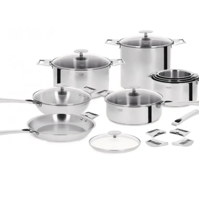 Poêle Casteline Ø 30 cm Manche Amovible Anti-Adhésive Inox Cristel