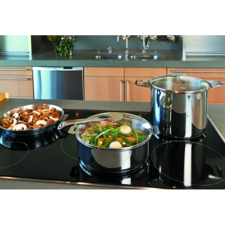 Poêle Casteline Ø 30 cm Manche Amovible Anti-Adhésive Inox Cristel