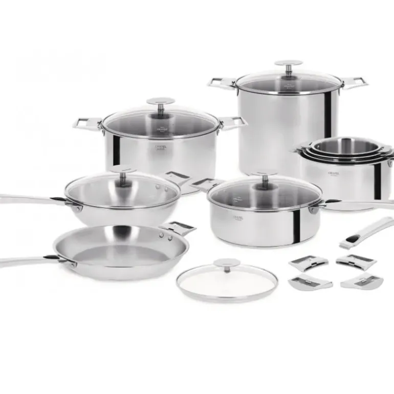 Poêle Casteline Ø 28 cm Manche Amovible Anti-Adhésive Inox Cristel