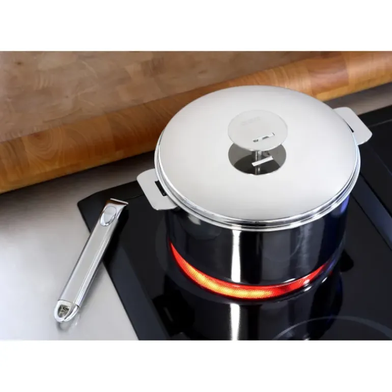 Poêle Casteline Ø 32 cm Manche Amovible Anti-Adhésive Inox Cristel