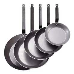 Poêle Lyonnaise Carbone Plus Ø 36 cm De Buyer, Tôle, Queue Feuillard