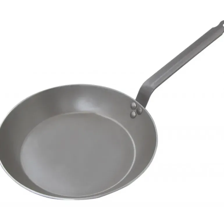 Poêle Lyonnaise Carbone Plus Ø 28 cm De Buyer, Tôle, Queue Feuillard