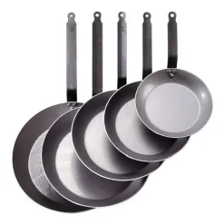 Poêle Lyonnaise Carbone Plus Ø 28 cm De Buyer, Tôle, Queue Feuillard