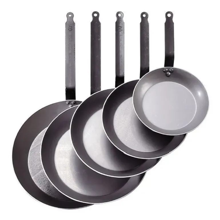 Poêle Lyonnaise Carbone Plus Ø 30 cm De Buyer, Tôle, Queue Feuillard