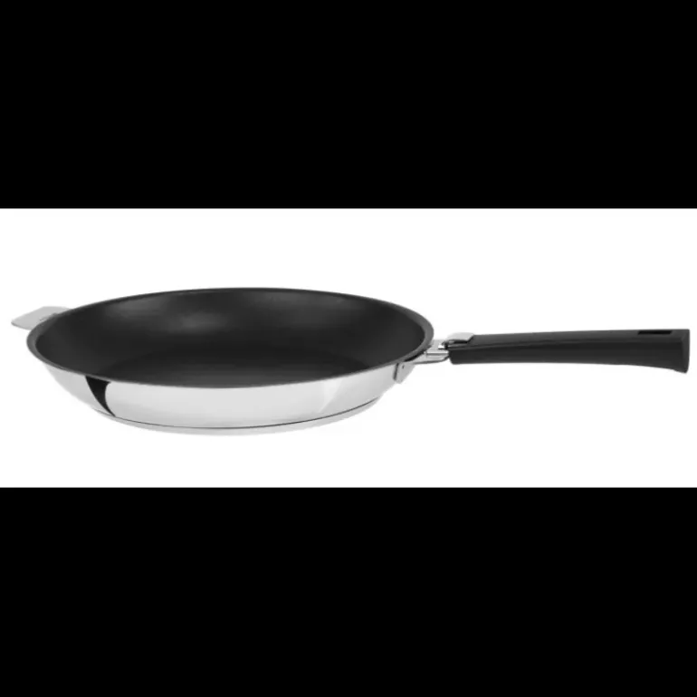 Poêle Mutine 28 cm Manche Amovible Antiadhésive Inox Cristel