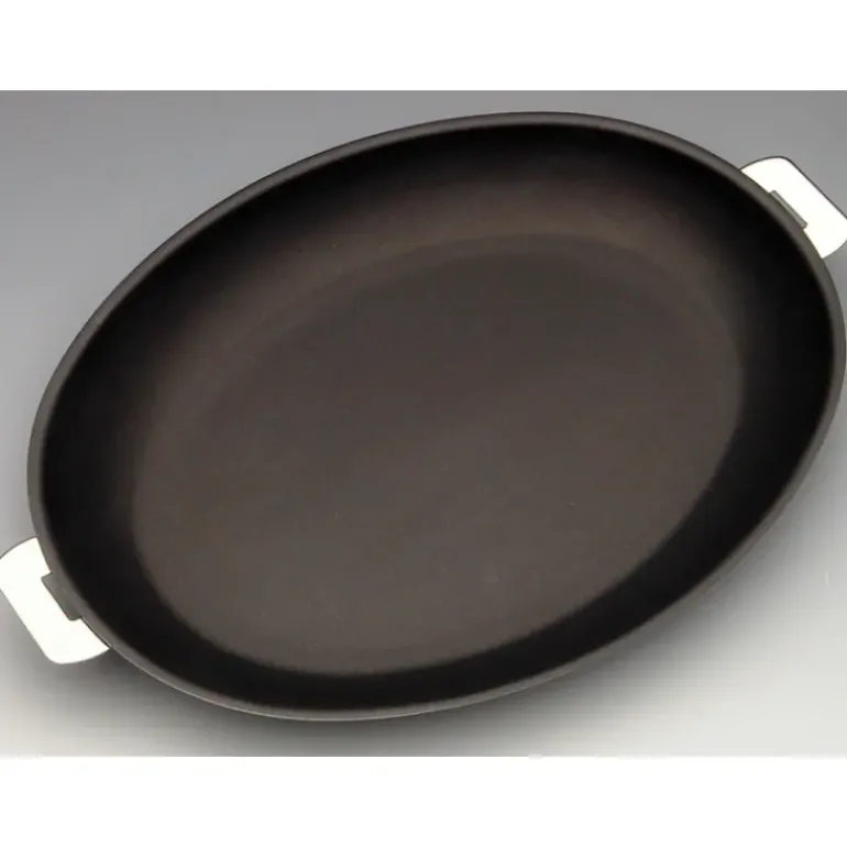 Poêle Mutine Ovale Ø 35 cm Manche Amovible Anti-Adhésive Inox Cristel