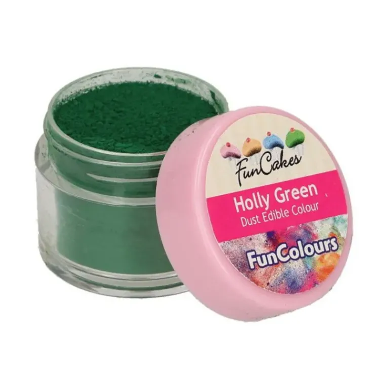 Poudre comestible Vert houx 1,2 g FunCakes