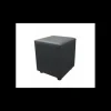 Pouf Carré en Simili Cuir Noir Lisbonne 2imahl