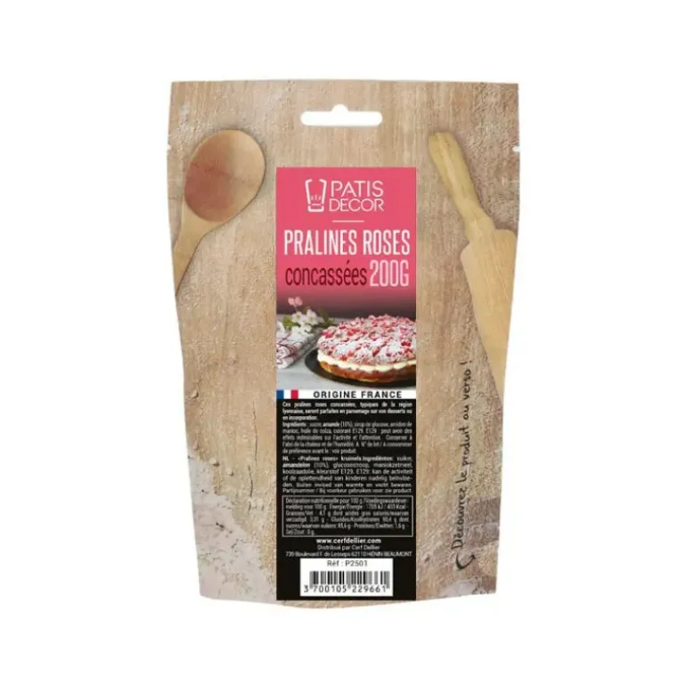 Pralines Roses Concassées 200 g Patisdécor