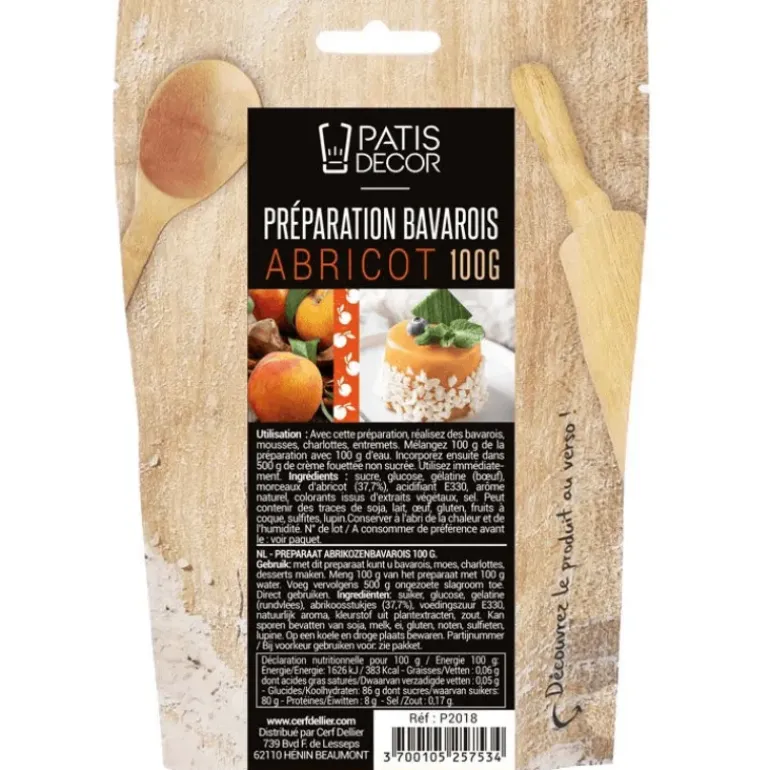 Préparation Bavarois Abricot 100 g Patisdécor