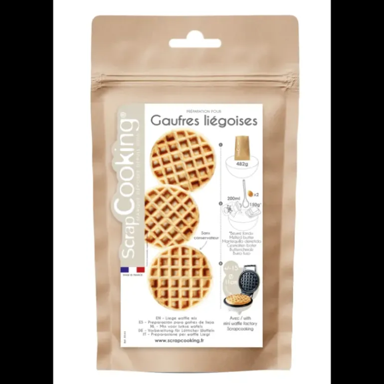 Préparation Gaufres Liégeoises 480 g Scrapcooking
