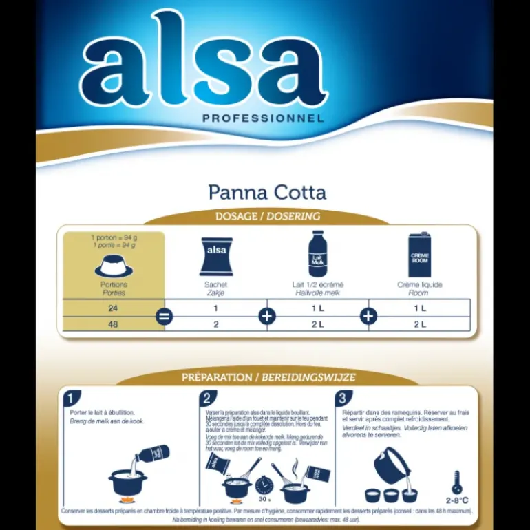 Préparation pour Panna Cotta