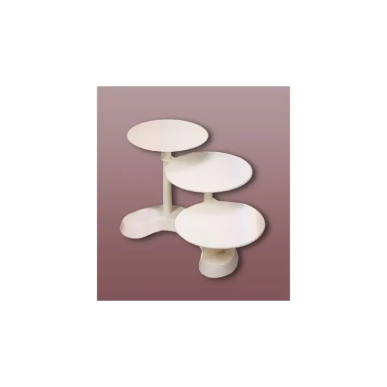Présentoir à Gâteaux Blanc 3 Plateaux