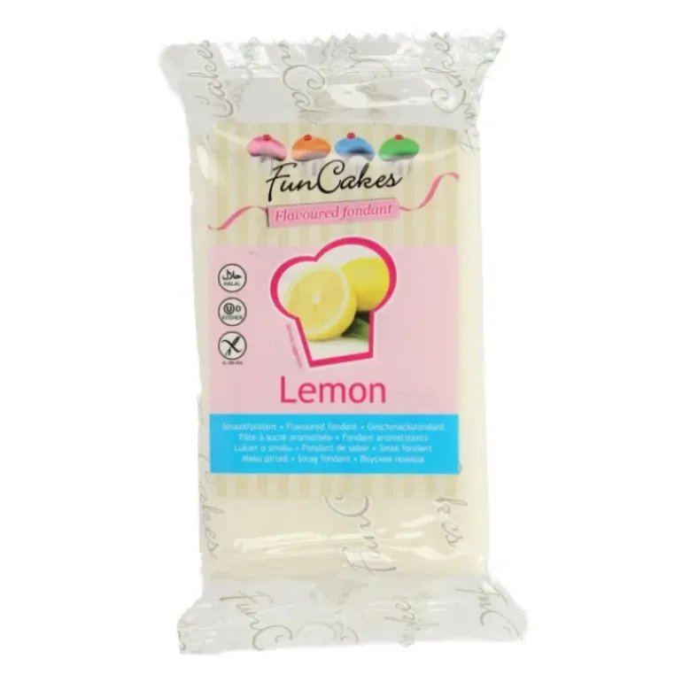 Pâte à Sucre Blanche goût Citron 250g Funcakes