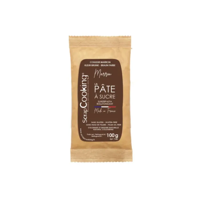 Pâte à Sucre Marron 100 g Scrapcooking