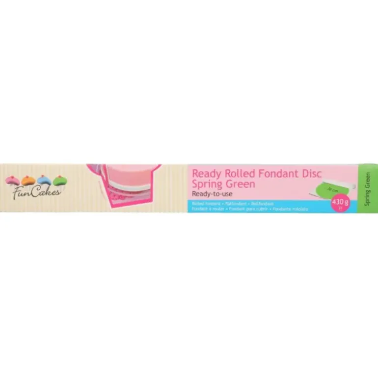 Pâte à Sucre Prête à Dérouler Vert 430g Funcakes