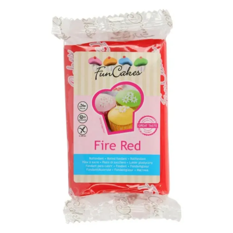 Pâte à Sucre Rouge 250g Funcakes